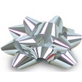 Silver Glitter Perfect Bow (4"x18 Loops, 3/4" Ribbon)